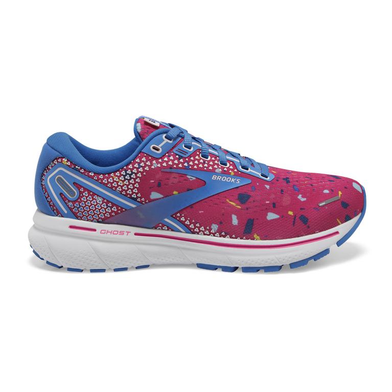 Brooks Ghost 14 Cushioned Road Running Shoes - Women's - RoyalBlue/DeepPink/Beetroot/Campanula (8154